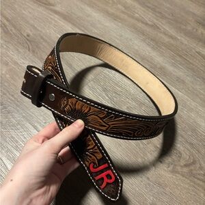 Custom made western belt